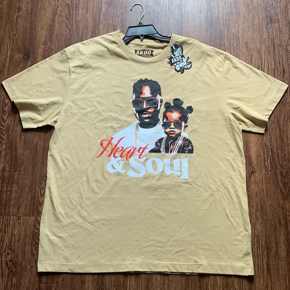 AKOO T-Shirt Girl Dad Tee Tan Men’s Size 3XL NWT - Picture 7 of 7